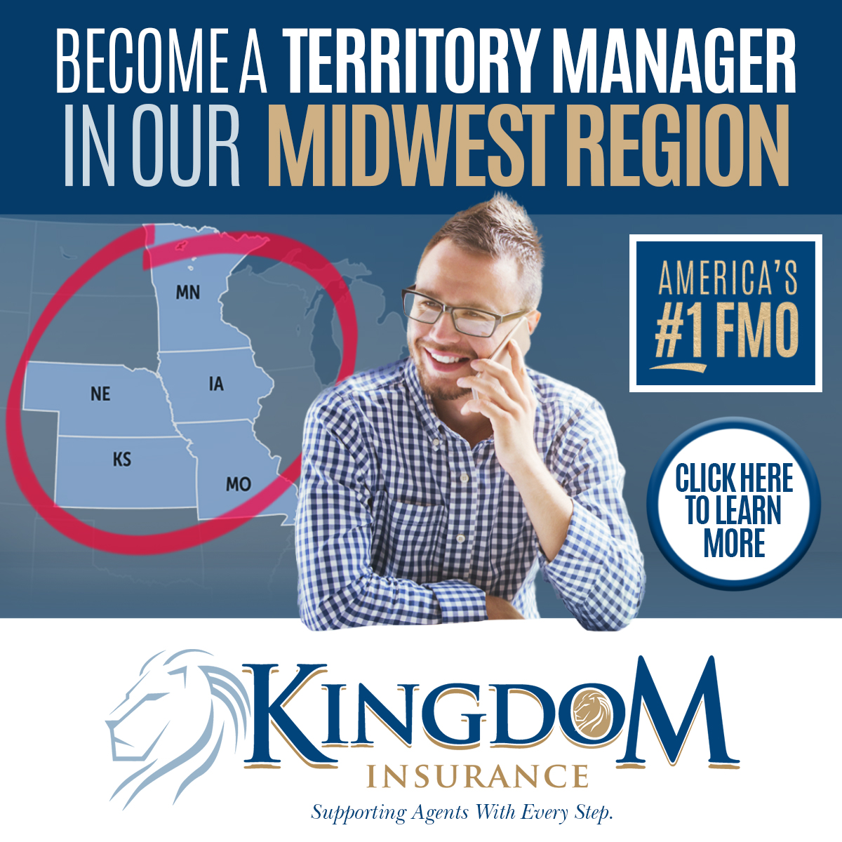 Become a Territory Manager in out Midwest Region. American's #1 FMO. Click here to learn more. Kingdom Insurance. Supporting agents with every step.