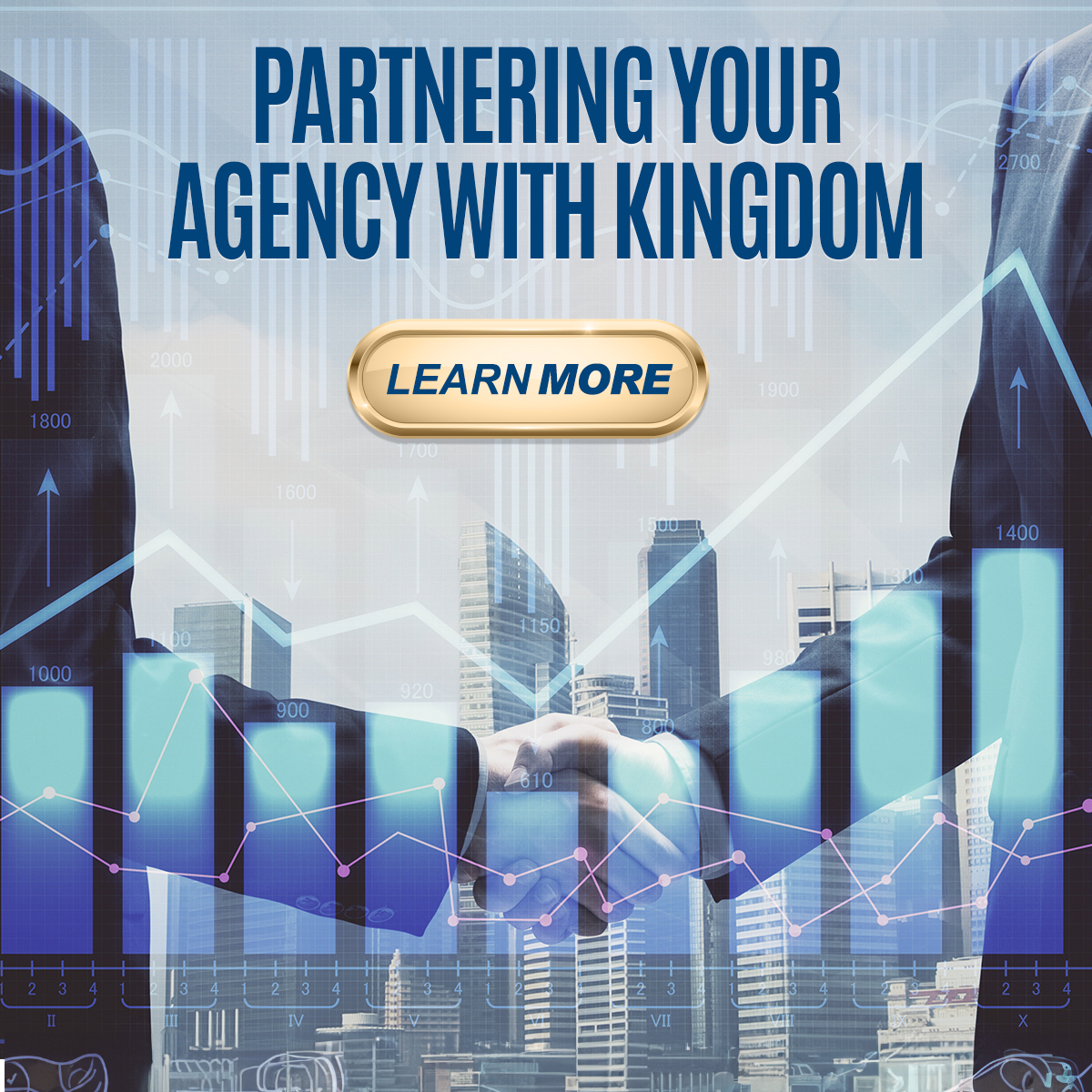 Partnering your agency with Kingdom. Learn more button.